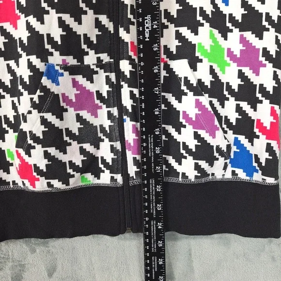 Vintage Abbey Dawn Avril Lavigne Hoodie XL Rainbow Houndstooth Y2K Punk Skater - Picture 7 of 10